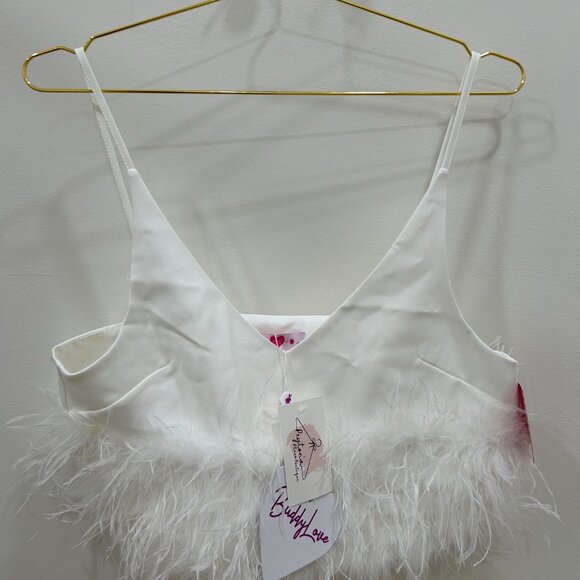 Reno Feather Top, White - Picture 5 of 5